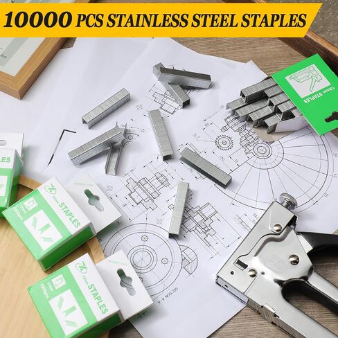 Faccito 10000 Pcs 1/2-inch Stainless Steel Staples Galvanized Steel Staples for Staple Gun, Stapler, Upholstery, Construction, Furniture, Crafts in Saudi Arabia