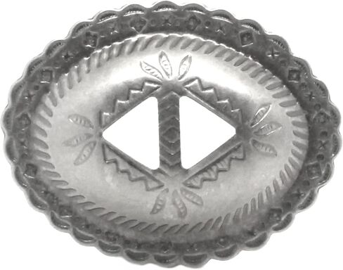 Thunderbird Slotted Steel Concho Nickel 2-1/4 "10 Pack 7542-21 in Saudi Arabia