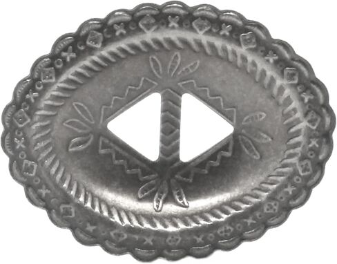Thunderbird Slotted Steel Concho Nickel 2-1/4 "10 Pack 7542-21 in Saudi Arabia