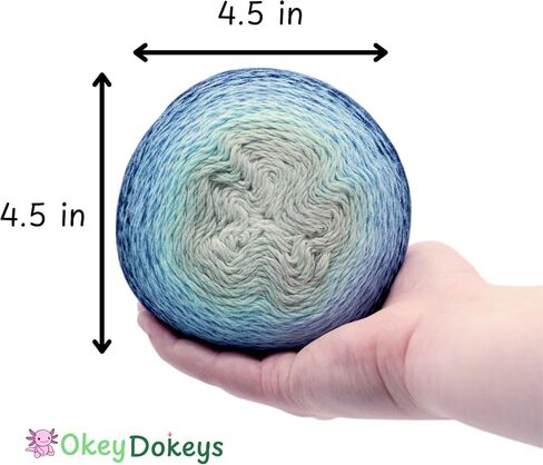Okey Dokeys 2-Pack Cake Yarn Strawberry Fog (108) Super Fino Weight 1 – Gradient Cotton-Acrylic Blend for Crochet & Knitting, Soft Color Fade for Shawls, Socks, DIY Crafts (2 x 215g, 1940m) in Saudi Arabia