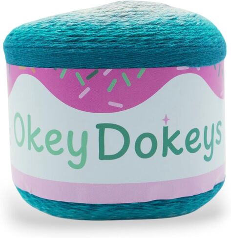 Okey Dokeys 2-Pack Cake Yarn Strawberry Fog (108) Super Fino Weight 1 – Gradient Cotton-Acrylic Blend for Crochet & Knitting, Soft Color Fade for Shawls, Socks, DIY Crafts (2 x 215g, 1940m) in Saudi Arabia