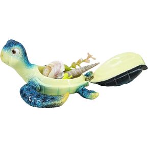 Decorative Funny Sea Turtle Treasure Trinket Box. Blue Seaturtle Jewelry Box. Table Décor and Gift.. Resin Lucky Seaturtle Figurine (Blue)