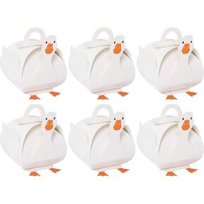 Goose Themed Birthday Candy Boxes, One Funny Goose Birthday Party Decorations Goodies Paper Boxes (Set of 12)