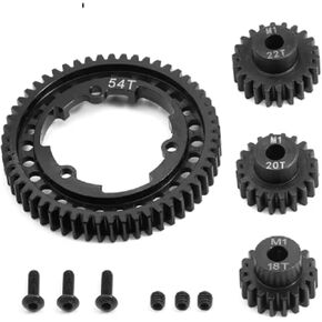 RC Car Parts Compatible with Traxxas for X-Maxx for E-Revo 2.0 for VXL for MAXX 1/5 1/10 Rc Car Steel 46T 50T 52T 54T Spur Gear with Pinion Gear(46T)