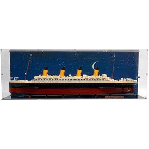 Display Case Compatible with Lego 10294 - Lego Titanic Frozen Nightfall (Nighttime)