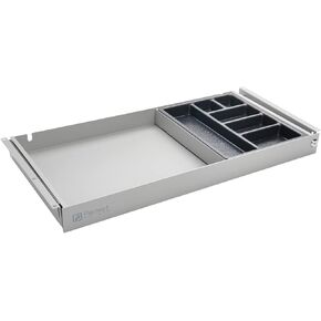 Max Under Desk Storage Drawer – Large Desk Drawer with Lock for Regular & Sit-Stand Standing Desks, Gray (25" x 13")