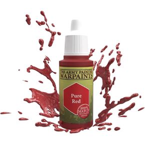 The Army Painter | Warpaint | Pure Red | Acrylic Non-Toxic Heavily Pigmented Water Based Paint for Tabletop Roleplaying, Boardgames, and Wargames Miniature Model Painting