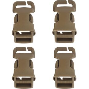 Replacement Buckle for Strap 1",Repair Kit Quick Release Buckles No Cutting or Sewing for Backpack Bag Tactical Vest 4PC (KHAKI)