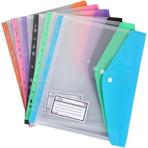 زر موثق البلاستيك زر SNAP 6pcs حقائب مجلدات ملفات لتخزين الورق منظم