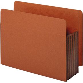 Globe-Weis End Tab File Pockets, 5.25-Inch Expansion, Tyvek Gussets, Dark Brown, Letter Size, 10 Per Box (63691)