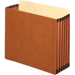 Globe-Weis/Pendaflex Redrope File Cabinet Pockets, 5.25 Inch Expansion, Letter Size, 10 Pockets Per Box, Brown (FC1534G)