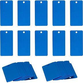 StayMax Anodized Aluminum Engraving Blanks 1x2 Inch 50 Pack (Red)