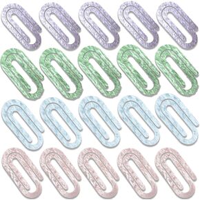 20 Pcs Teacher Giant Paperclip Acrylic Paper Clips Jumbo Paper Clips Bookmarks for Teacher Office Classroom Crafts Supplies Cute (Classical)