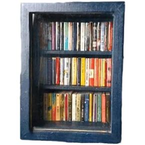Miniature Bookshelf Pocket Anxiety Bookshelf Wooden Tiny Book Library Stress Reliever Bookshelf Tabletop Easy to Use