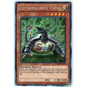 YU-GI-OH! - Electromagnetic Turtle (YGLD-ENA00) - Yugi's Legendary Decks - 1st Edition - Secret Rare