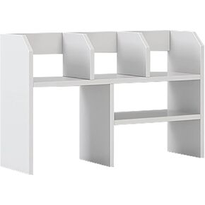 Bookshelf Bookcase Storage Rack Desk Trumpet Organization Rack Living Room Multi-Layer Desk Wooden Bookshelf White Bookshelves