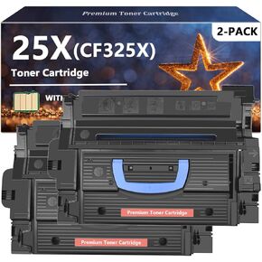 CF325X 25X Toner Cartridge Compatible for HP CF325X 25X, Quality Toner for HP Laserjet Enterprise M806 M830 Series Printers, 2 Pack