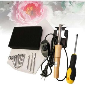 Electric Fabric Flower Maker, Fabric Flower Maker Set, 11 Ironing Heads, with Adjustable Temperature DIY Fake Flower Making Tool Set, for Handmade Flower Making Lovers