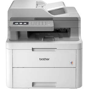 Brother MFC-L3710CW All-in-One Wireless Color Laser Digital LED Printer, White - Print Copy Scan Fax - 19 ppm, 600 x 2400 dpi, 3.7" LCD Touchscreen, 8.5 x 14, 50-Sheet ADF, 250-sheet, Tillsiy