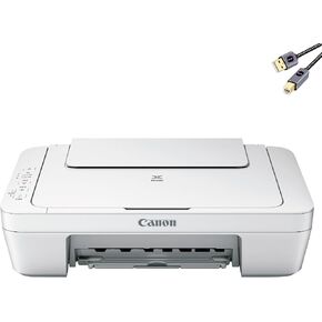 Canon PIXMA 2522 Series All-in-One Color Inkjet Printer I Print Copy Scan I 60 Sheets Paper Tray I Up to 8.0 ipm² Print Speed I Up to 4800 x 600 dpi Print Resolution + Printer Cable