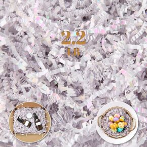 CANIYA 1 LB Black Crinkle Cut Paper Shred Filler, Shredded Paper Filling for Gift Wrapping,Basket Decoration for Birthday, Wedding, Anniversaries