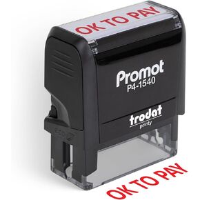 Promot OK to Pay - Self Inking Rubber Stamp - Ink Stamps
