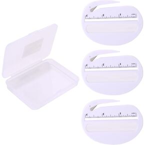 3pcs Envelope Opener, Safety Letter Slitter with Scale & Magnifier Mail Opener Tool for Opening Packages Wrapping Paper Without Damage Office Home Use (White)