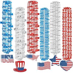 118 PCS 4th July Beads Netclaces and Pendants Prestic Present in Kuwait