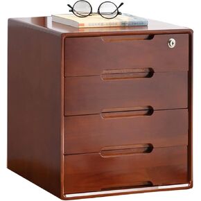 Solid Wood Storage Box Desk Organizer Drawer Flat File Cabinet School Office Supplies Desk Accessories with 2/3/4 Drawer Storage A4 Letter Size (Color : B, Size : 2 Layer) (B 4layer)