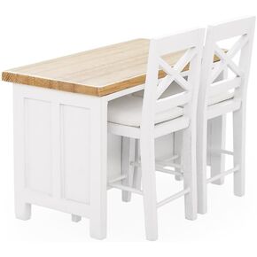 Odoria 1/12 Miniature Kitchen Island and Chairs Dollhouse Furniture Accessories
