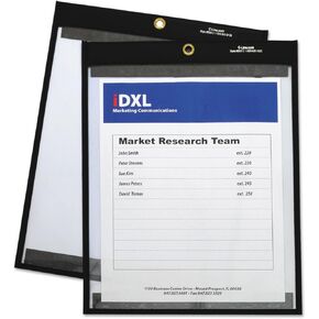 C-Line 85912 Magnetic Stitched Shop Ticket Holders, Clear, 75-Inch, 9 x 12, 25/Box