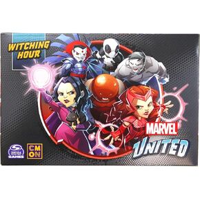 Spin Master Games, Marvel United: Witching Hour Expansion Pack with Scarlet Witch & Agatha Harkness Miniatures, Limited Edition Trade Show Exclusive, Board Games for Adults, 1-5 Players, Ages 14 & Up