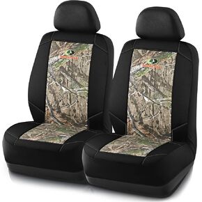 Mossy Oak Camo Seat Covers High Back - Made with Rip-Stop Oxford Fabric, Airbag Compatible, Universial Fit Most Bucket Seats - Official Licensed Product