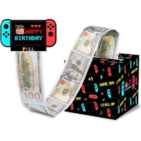 Video Game Birthday Money Gift Boxes, Game Theme Birthday Money Pull Box for Boys Girls