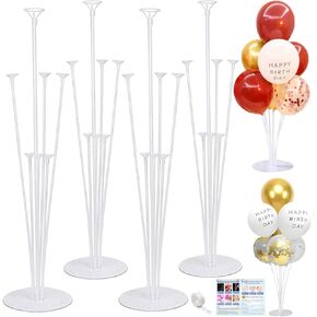 8 Pack Balloon Stand Kits, Balloon Sticks Holder with Base for Table Baby Shower Gender Reveal Graduation Birthday Wedding Anniversary Party Decorations