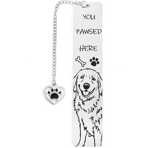 1Pcs Stainless Steel Metal Puppy Dog Bookmark for Ladies Bookworms