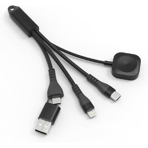 شواحن متعددة 4 في 2 100 واط لساعة سامسونج جالاكسي 6/6 كلاسيك/ 5/5 برو/4/4 كلاسيك/3/أكتيف 2/أكتيف، كابل شحن متعدد 3M/10 قدم لساعة سامسونج جالاكسي/جالاكسي S23/22/ أندرويد/آيفون 15 14/كمبيوتر محمول in Kuwait