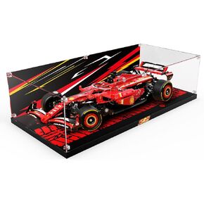 Clear Acrylic Display Case for Lego 42207 Ferrari SF-24 F1 Car – Dust-Proof Protective Showcase Box (Lego Set NOT Included)