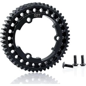 52T Spur Gear Replacement Part for Traxxas, 52-Tooth 1.0 Metric Pitch, 45# Hardened Steel 52T 1M Spur Main Gear Upgraded Gear for 1/5 X-Maxx 6S 8S 1/10 Maxx 4S 1/10 E-Revo 2.0 VXL Brushless 1/7 XO-1