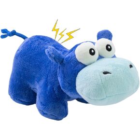 Squeaky Dog Toy Cute Plush Dog Toys Safe Puppy Teething Chewing for Small, Medium, and Large Breed Stuffed Hours of Fun 𝐂𝐮𝐝𝐝𝐥𝐞 𝐁𝐮𝐝𝐝𝐲 𝐟𝐨𝐫 pups-Hippo