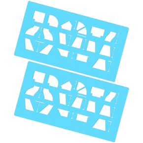 Nuanchu 2 Pcs Sheet Metal Duct Fitting Template Reusable Stencils for Drawing Up Sheet Metal Fitting