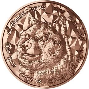 Dogecoin 1oz Copper Round - Real Copper - Much Wow, Such Coin, So Shiny
