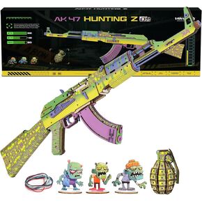 3D Wooden Puzzles for Adults,Rubber Band Tommy Gun-Model Kits to Build-Wood Puzzles Adult-Hobbies for Men-Gift Idea for Christmas