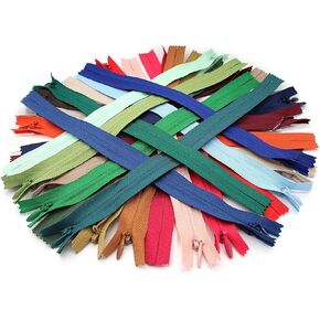 Invisible (Conceal) YKK Zipper Assortment - Mix of Hot Seasonal Colors for Clothes, Crafts & Sewing Projects - Choose Your Length - Made in The United States (25 Zippers Per Pack) (7" Inches)