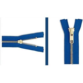 #5 Brass Royal Blue YKK Medium Weight Jacket Separating Zipper - Choose Your Length - Color Royal Blue #918 - Made in The United States (1 Zipper Per Pack) (30" Inches)