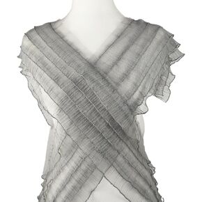 3 Yards White Pleated Lace Chiffon Fabric Elastic Lace Trim for Wedding Bridal Dress Decoration DIY Sewing Clothing Decoration, 2 Inch