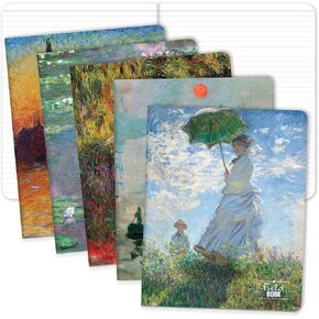 Elan Publishing Company Field Notebook/Journal - 8"x10" - Monet Covers - Lined - Pack of 5