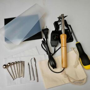 Flower Making Tool Set, Electric Fabric Flower Maker, Artificial Flower Ironing Machine, DIY Cloth Fabric Flower Making Tool Set, 11 Heads Fake Flower Making Tool Set