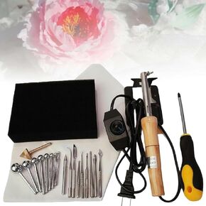 Fabric Flower Maker DIY Electric Ironing Machine with 18 Ironing Heads - Fake Flower Petal Modeling Tools Set, Adjustable Temperature - Great for Crafting