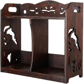 Bookshelf File Organizer Retro Creative Small Bookshelf Desktop Hollow Bookshelf Simple Desktop Bookcase Bedroom Living Room Bookshelves